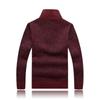 Men's Fleece Thicker Sweater Half Zipper Turtleneck Warm Pullover Male Slim Knitted Wool Sweaters for Spring