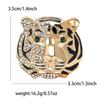 Retro Exquisite Alloy Rhinestone Tiger Head Brooch Personalized Versatile Men'S Suit Cardigan Corsage Jewelry Pin