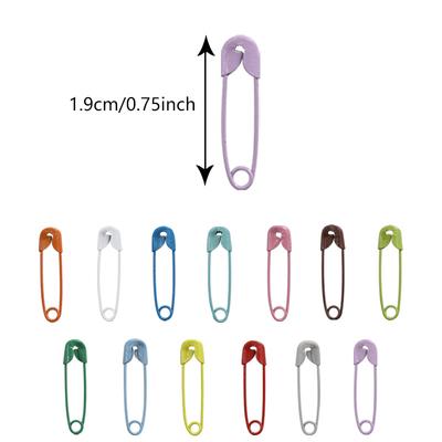 120PCS Mini Safety Pins with Storage Box 19mm Colored Safety Pins for Crafting Sewing Fastening Clip Button for Garment Hang Tag
