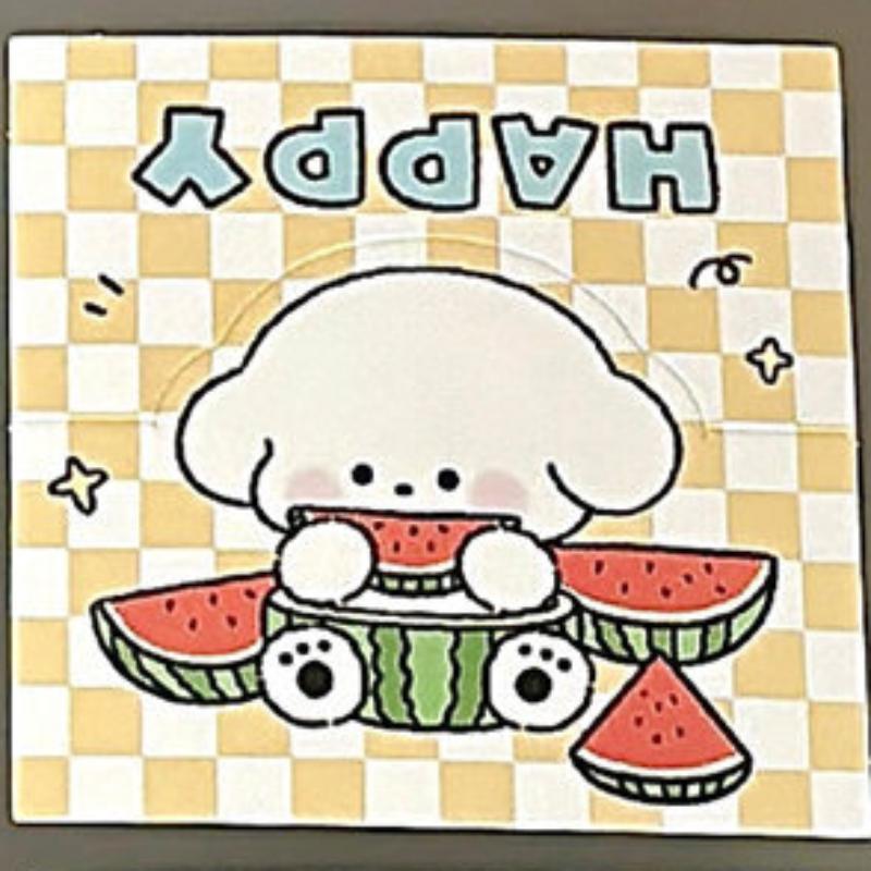 10Pcs Cute Cartoon Puppy Grid Card Head Card Back Kpop Star 3 Inch Photo Card DIY Decor Packing Material Gift Packaging