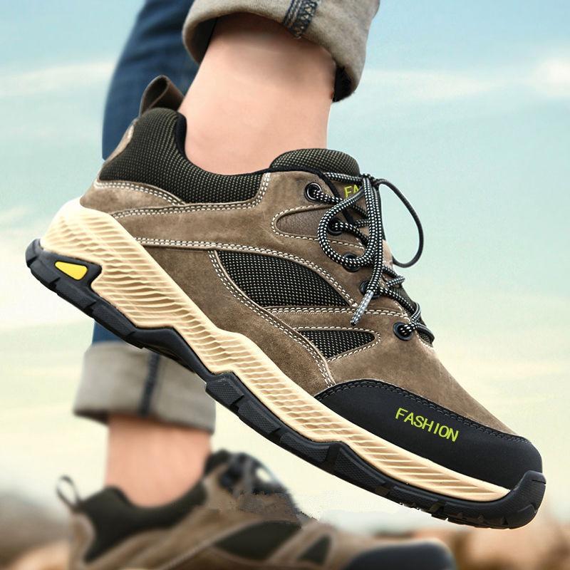 Men's Shoes New Outdoor Large Size Hiking Shoes Soft Sole Breathable Versatile Light Leisure Travel Labor Insurance Running Sports Shoes