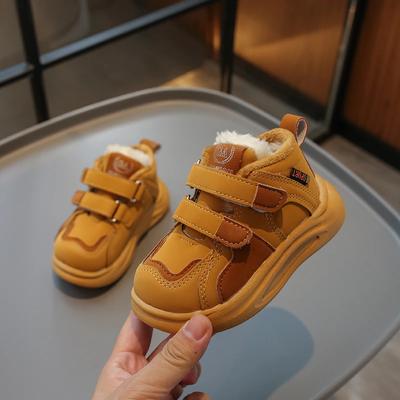 2024 Chaussures de Sport pour Garçons Coton Chaud Mode Enfants Polyvalentes Douces Respirantes Antidérapantes Filles Baskets Décontractées Double Velcro PU
