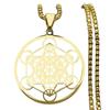 Six Star Array Hollow Pendant Men's and Women's Geometric Solomon Necklace Gift