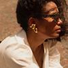 Stainless Steel Chunky Round Circle Clip Earring for Women Gold Color C Shape Ear Cuff Stud Tube Thick Earclips Jewelry