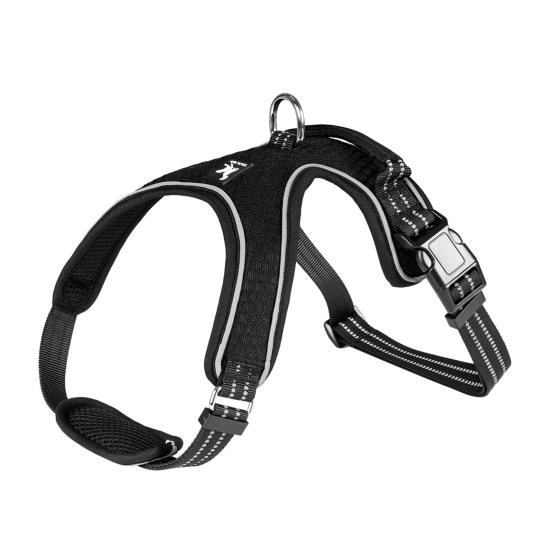 

Жилет для собак Светоотражающий дышащий мягкий на ощупь нагрудный ремень для питомцев для щенков XS чёрный