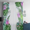 Floral Tropical Orchid Flowers Leaves And Butterflies Sheer Curtains Living Room Tulle Window Curtain Bedroom Kitchen Drapes