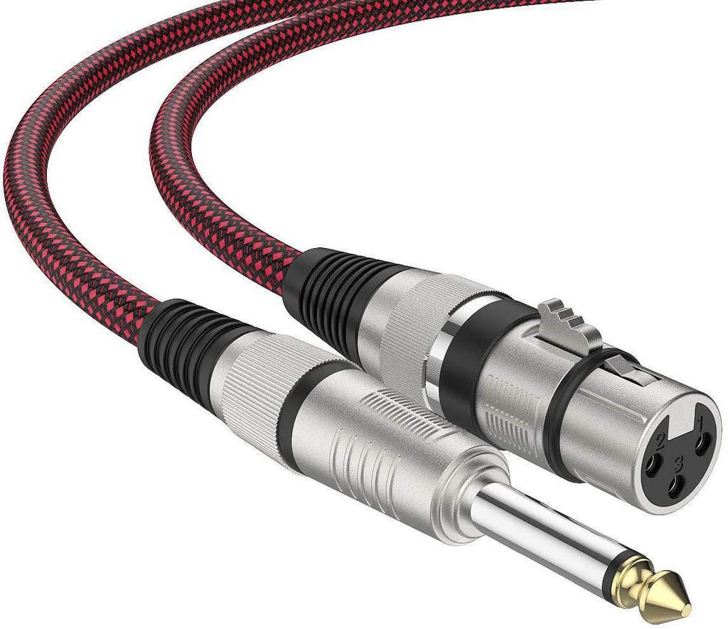 Verstärker-Mischpult: 6,5 mm auf XLR Mikrofonanschluss Lautsprecher-Adapterkabel