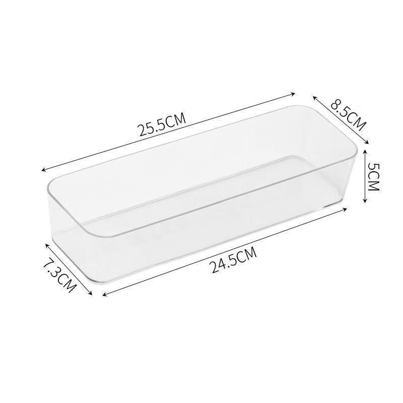 Transparent Acrylic Desktop Storage Organizer with Built-in Dividers and Drawer for Cosmetics and Sundries