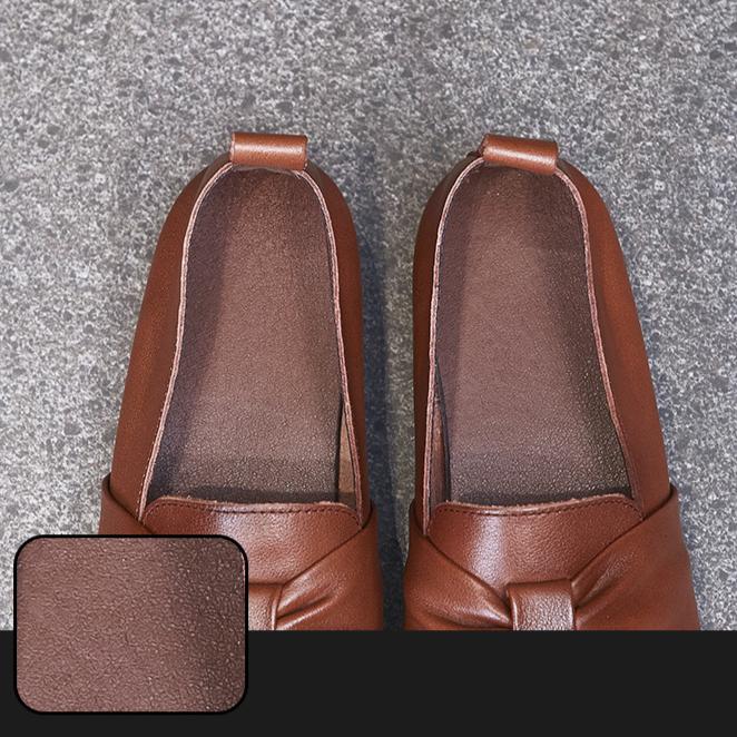 Women's Shoes Soft Bottom Leather Shoes Vintage Cowhide Flat Single Shoes