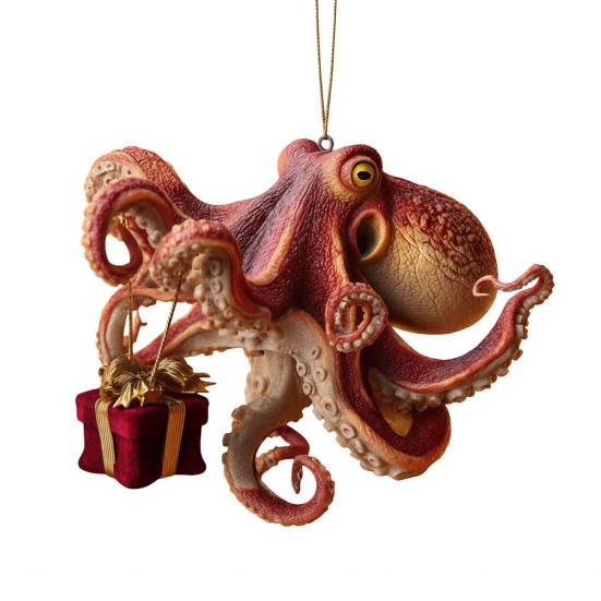 

Рождественское украшение осьминог акриловое глубоководное животное украшение для рождественской елки A