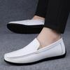 White Penny Loafers Shoes For Men Boat Shoes Business Large Size 46 Leather Man Moccasins Mens Driving Casual Shoe Slip On Flats