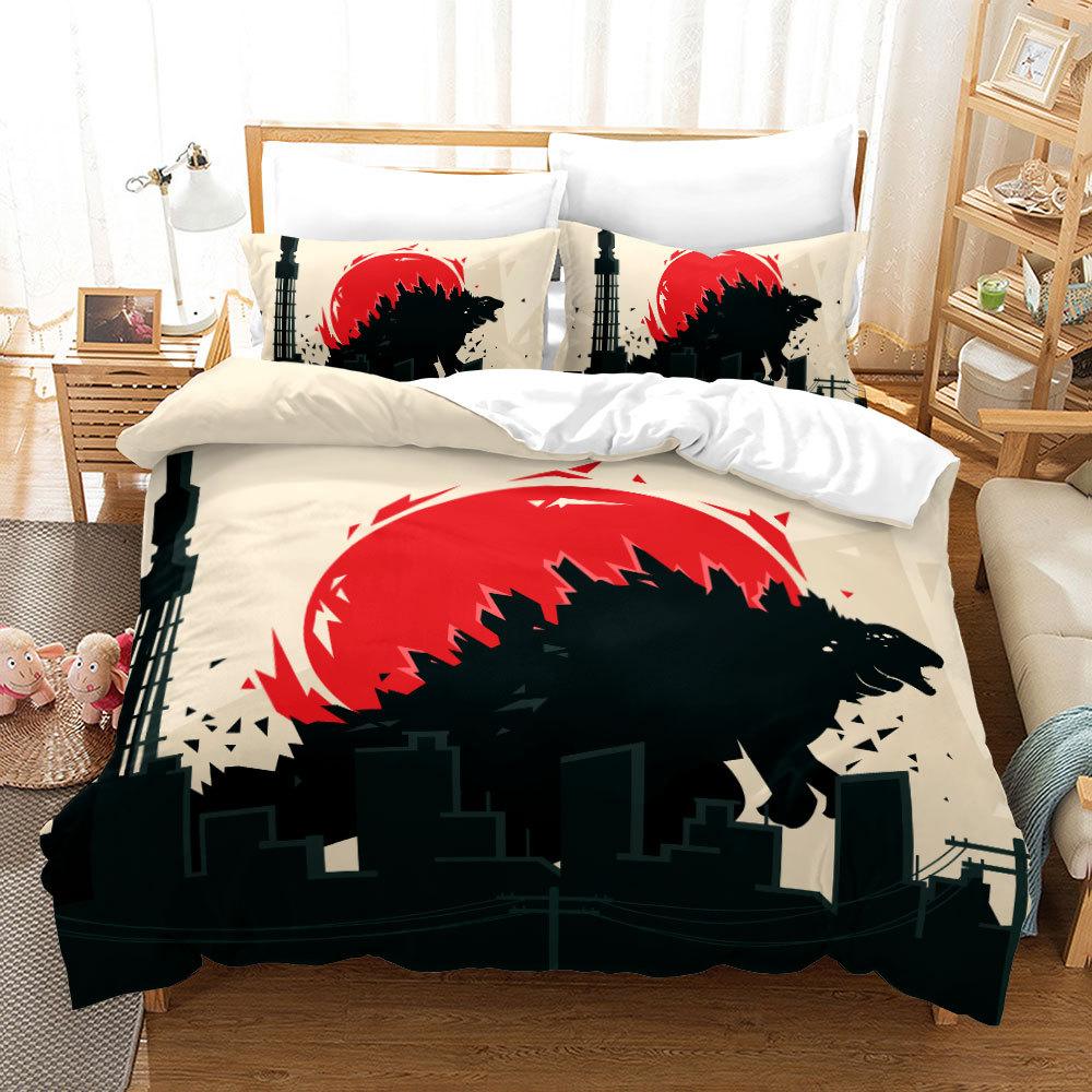 Lyw3D Digital Printing Diy Quilt Set Three-Piece Set European And American Bedding Three-Piece Set
