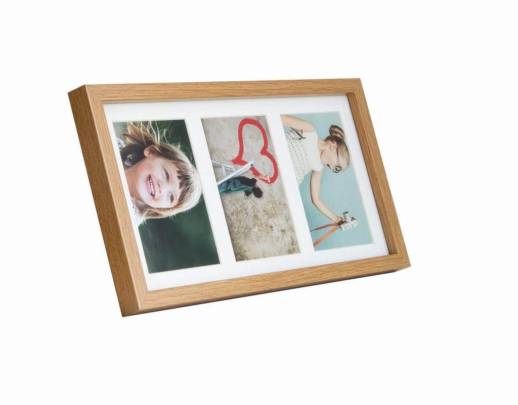 Ramka Na 3 Zdjęcia Galeria Collage Multiramka 18X35Cm Na 3 Zdjęcia 10X15 Dębowa Bd Art