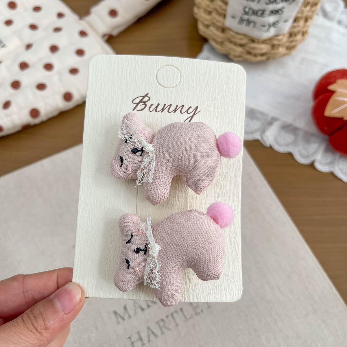 Children s Cotton Little Bear Hair Clip & Tie - Cute, Fun, and Safe for Baby Hair