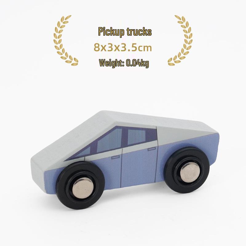 Leku Wooden Train Accessories: Cute Animal, Car, Ship, Spaceship - Compatible with Thomas the Train