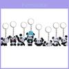 Plastic Panda Keychain Set With Creative 3d Design For Gift And Promotional Use