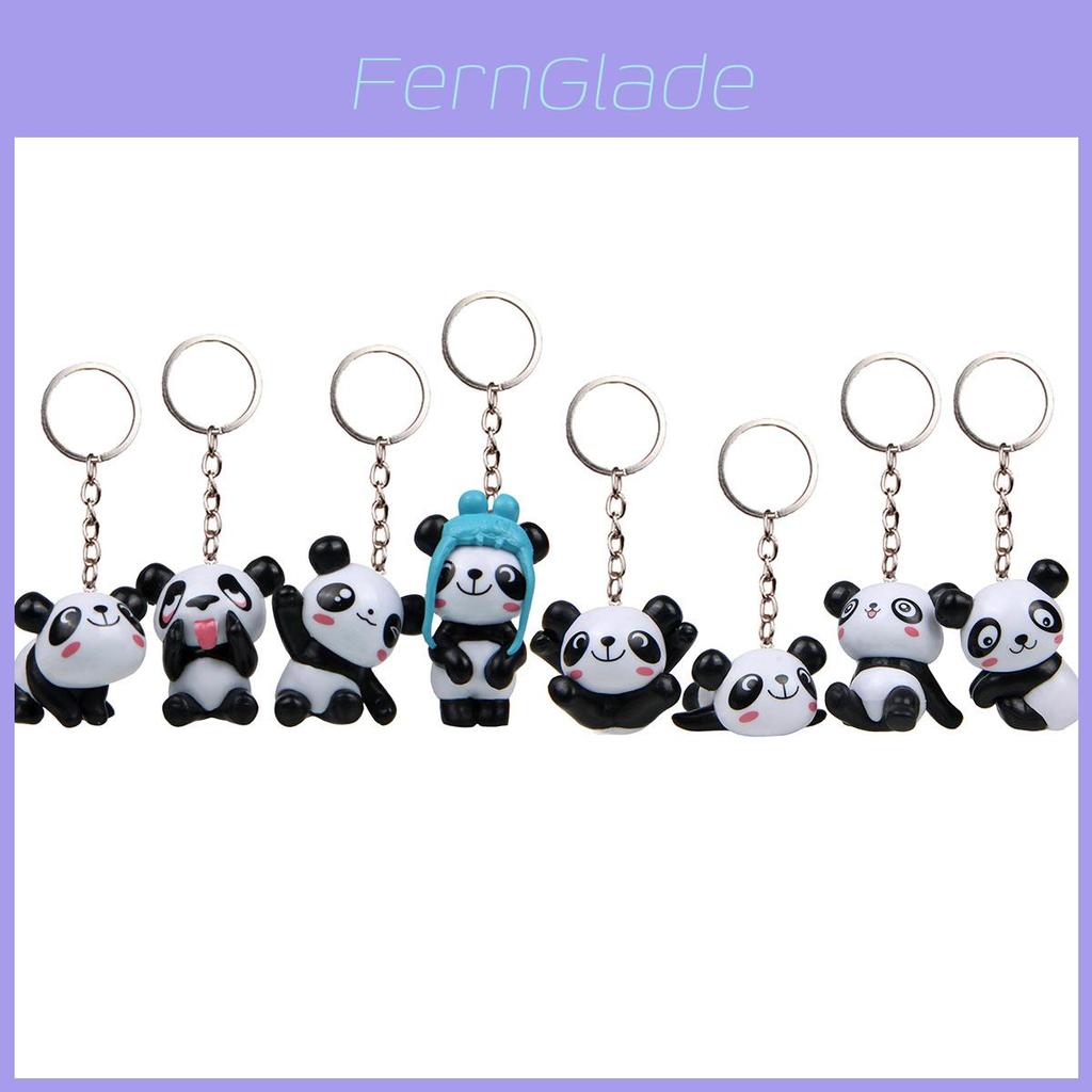 Plastic Panda Keychain Set With Creative 3d Design For Gift And Promotional Use
