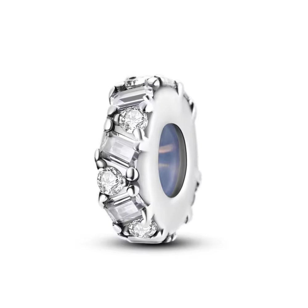 Moon Paw Clasp Clip Charm Copper Square Stone Spacer Bead Fit Original Bracelet Diy For Woman Girl Jewelry