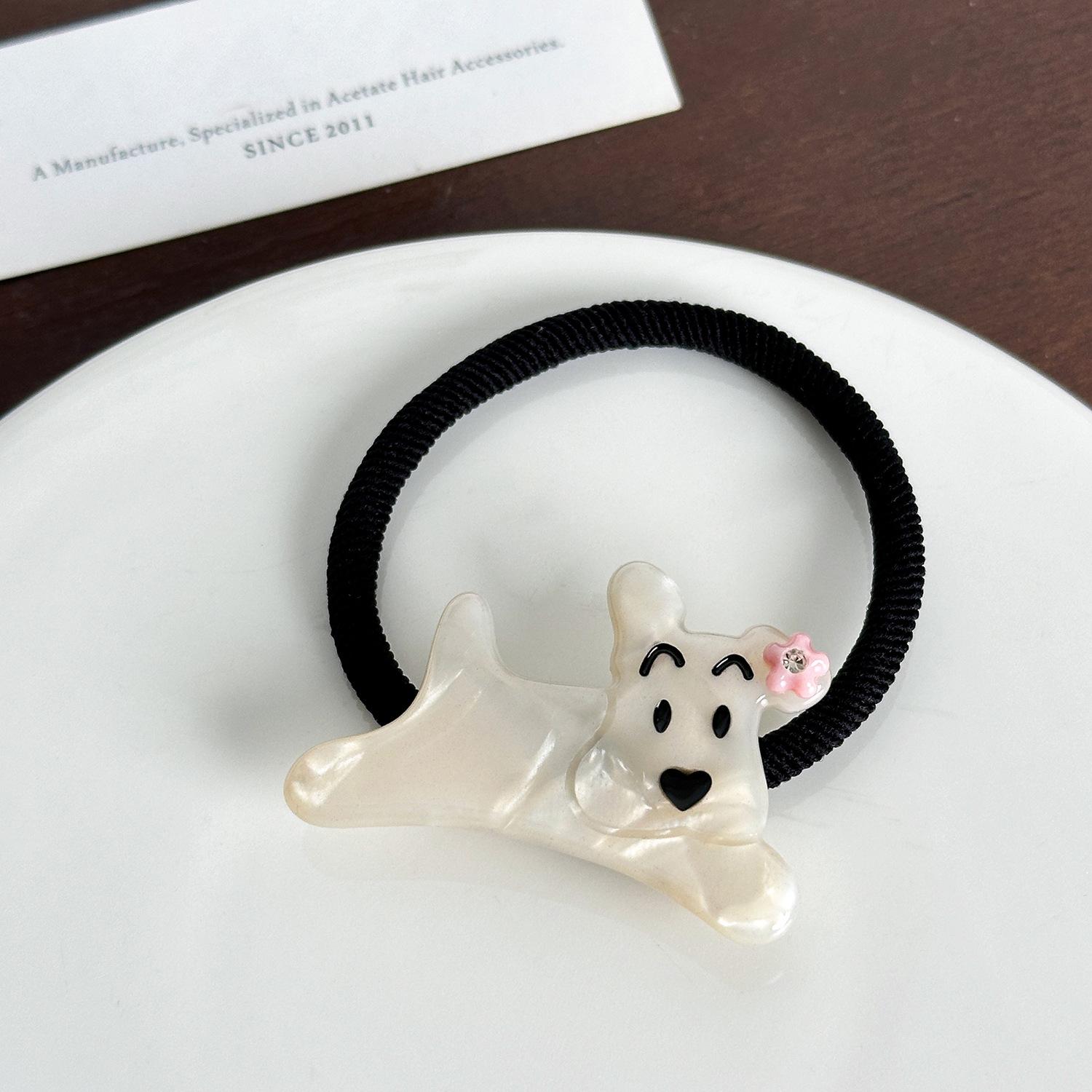 

Ацетатные милые заколки для собак и резинки для высоких хвостов и причесок для развлечения Colorful Tie