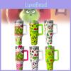 Copo Térmico de Aço Inoxidável Grinch de 40 oz com Canudo e Design Moderno Verde