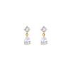Simple super flash zircon water drop earrings female stud earrings Internet celebrity new temperament ears