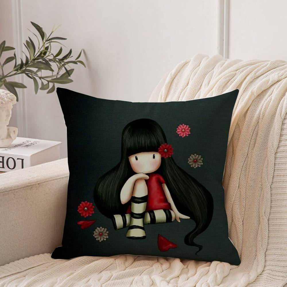 S-Santoro G-Gorjuss Art Pillow Case Home Decor Throw For Sofa Bed Car Room Decor Gift Idea