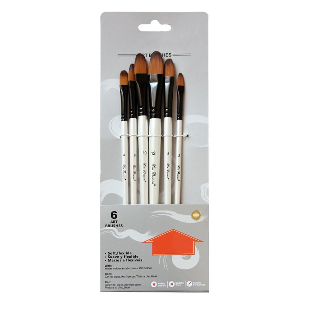 6pc Special Effect Artist s Oil Watercolour Paint Brush Art tool- Assorted Types