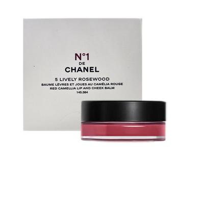 N1 DE CHANEL Balsamo Labbra e Guance Camelia Rossa/borsa shopping/autentico da department store/etichetta coreana, 5-legno di rosa vivace, 1 pezzo, 6.5g