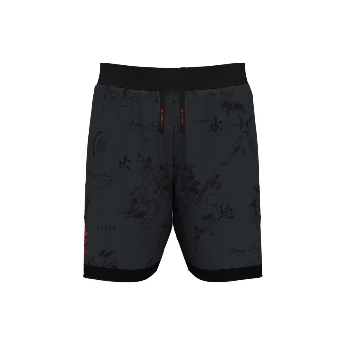

Under Armour Curry X Bruce Lee Collaboration SS24 Весенняя коллекция Fire Element Pattern Printed Mesh Повседневные баскетбольные шорты мужские шорты 1385305-016 L