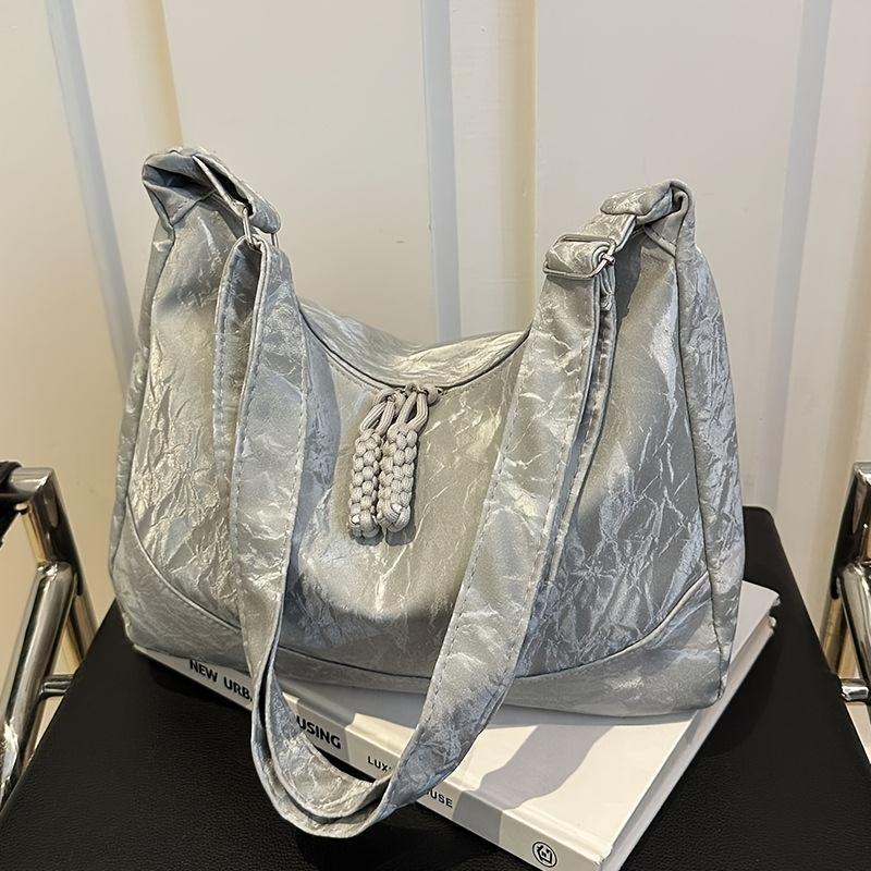 Large Capacity Casual Shoulder Bag for Women Summer Fashion Tote with Adjustable Strap, Polyester, Zip Closure, Minimalist Tote Durable Tote