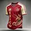 Men's Mexico Soccer Print Short Sleeve T-Shirt Casual Graphic Tee