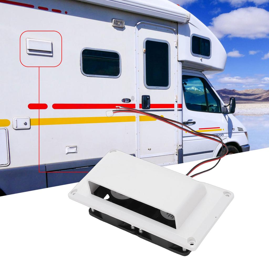 Ventola da Parete per Camper 12V Ventilatore con Viti di Montaggio Ventola di Scarico in Plastica per Camper Veicolo da Campeggio Barca Yacht Marino