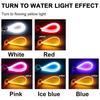 2PCS 12V Led Guide Headlight Strips Car Daytime Running Light 45cm Flow Turn Signal Strip DRL Ambient Light White Yellow