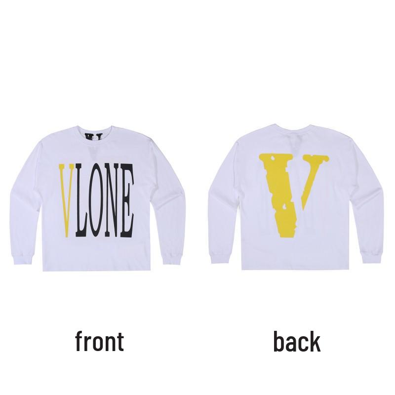 Moletom com Capuz de Manga Longa VLONE Big V Unissex - Estilo Tendência Inspirado em Wang Yibo