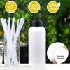 WK Ieason 6pcs Replacement Straws Reble Drinking Starws for Hydro Flask 32OZ, 18OZ and 64OZ, Plastic Straws with 2pc Cleaning Brushes Hydro Flask