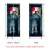 Halloween Horror Nun Thriller  Door Stickers Removable Vinilos Para Puertas Adhesive Wallpaper Art Murals for Doors Bibliotheque Modern Home Decor