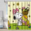 Easter Rabbit Waterproof And Mildew-Proof Polyester Bathroom Shower Curtain Shower Curtain Partition Curtain Free Of Punching