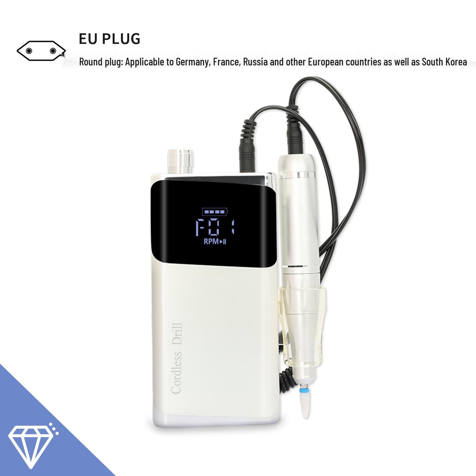 

Перезаряжаемая портативная электрическая пилка для ногтей и полировальная машина на 40 000 об/мин для профессионального маникюра