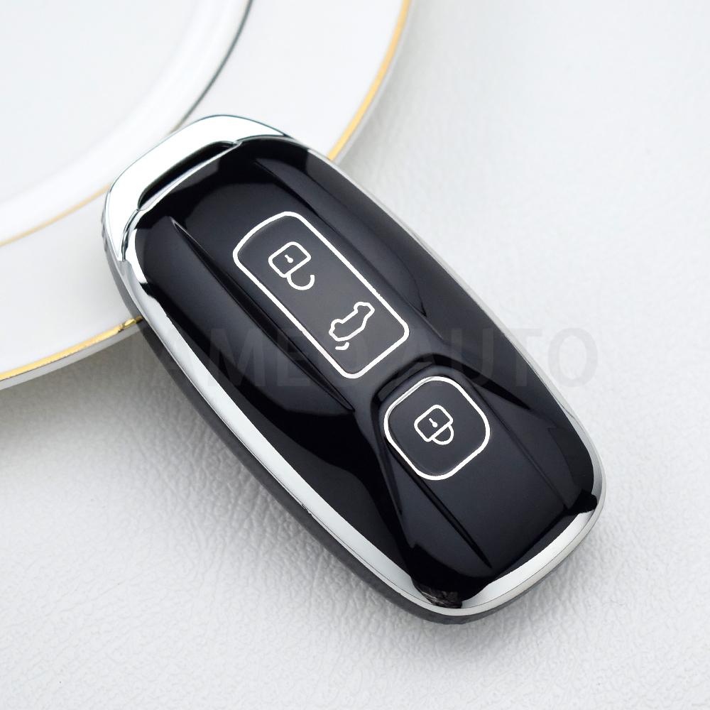 3 Buttons Tpu Car Key Cover For Aiways U5 Pro U5 Se U6 - Car Key Case Holder Protector Keychain Keyrings Set