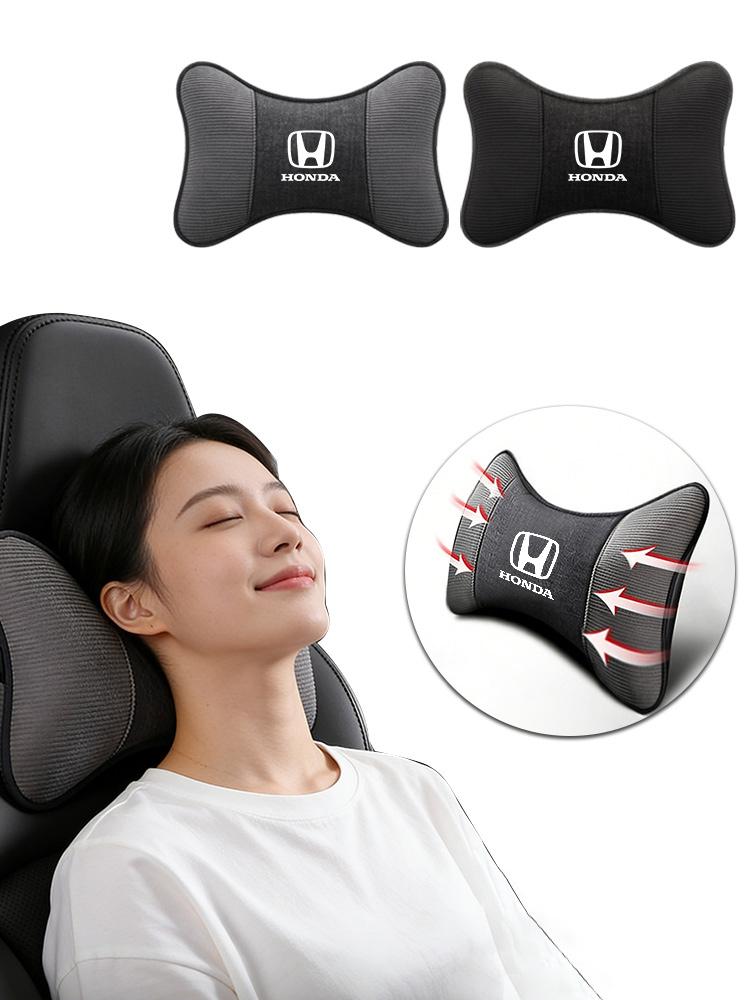Zagłówek fotelika samochodowego Poduszka pod szyję z logo producenta Samochodu Dla Honda Mugen Power Civic Accords CRV Hrv Jazz CBR VFR Fit Pilot Odyssey Passport HRV