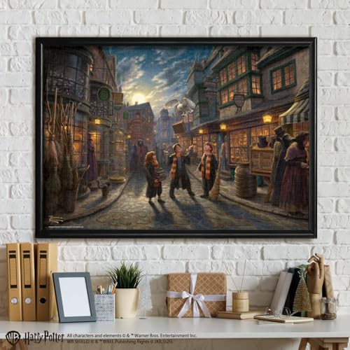 Tenyo (Tenyo) [Made in Japan] 1000-Piece Illuminated Jigsaw Puzzle Harry Potter™ Diagon Alley™ (51x73.5cm) Thomas Kinkade Studios B-1000-850 with Glue