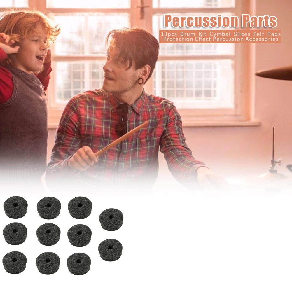 

10Pcs Cymbal Felts Replacement Round Drum Cymbal Felt Pad Soft Drum Cymbal Felt Set Universal Cymbal Parts Accessories China Mainland