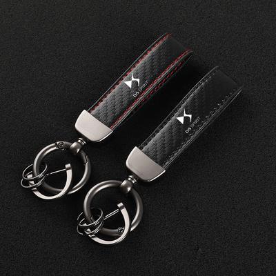 Leather Car Keychain Horseshoe Buckle Jewelry for DS DS3 DS4 DS4S DS5 5LS with Logo Car Accessories