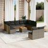 VidaXL Garden Lounge Set with Cushions 12 Pcs, Patio Sofas, Furniture Set, Outdoor Terrace Furniture, Grey 3223890