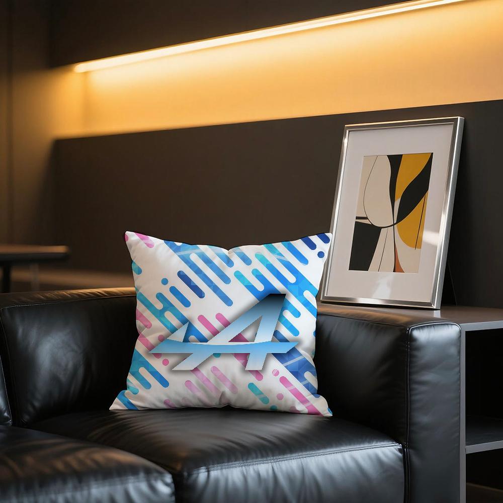 Housse de coussin Logo Cool Équipe A-Alpines Confortable et douce pour la literie respectueuse de la peau coussin d'oreiller de loisirs pour canapé voiture bureau