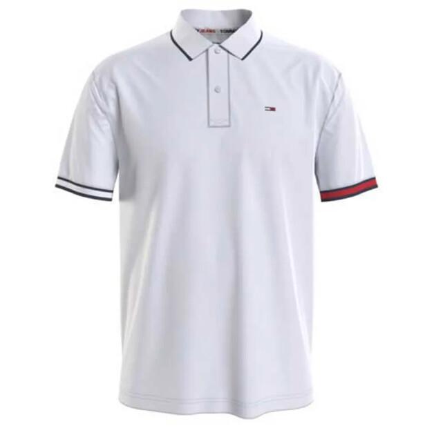 

Tommy Jeans Reg Flag Cuffs поло с короткими рукавами XL