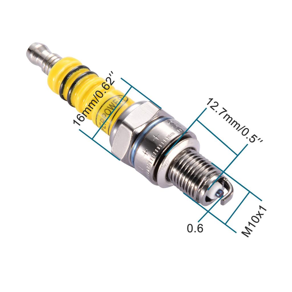 E6TC-F5TC-L7T-A7TC-D8TC Single-Pole Spark Plug for Motorcycles, ATVs, and Off-Road Vehicles