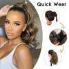 MISS WIG Synthetic Short Wave Curly Ponytail Wrap Around Ponytail Extension Easy To Wear Fluffy And Fashionable Suitable For Daily And Party