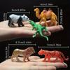 53pcs Mini Jungle Animal Figures Set - Educational Puzzle Toy with Fence & Tree for Youngsters' Birthday, Christmas & Party Learning Fun