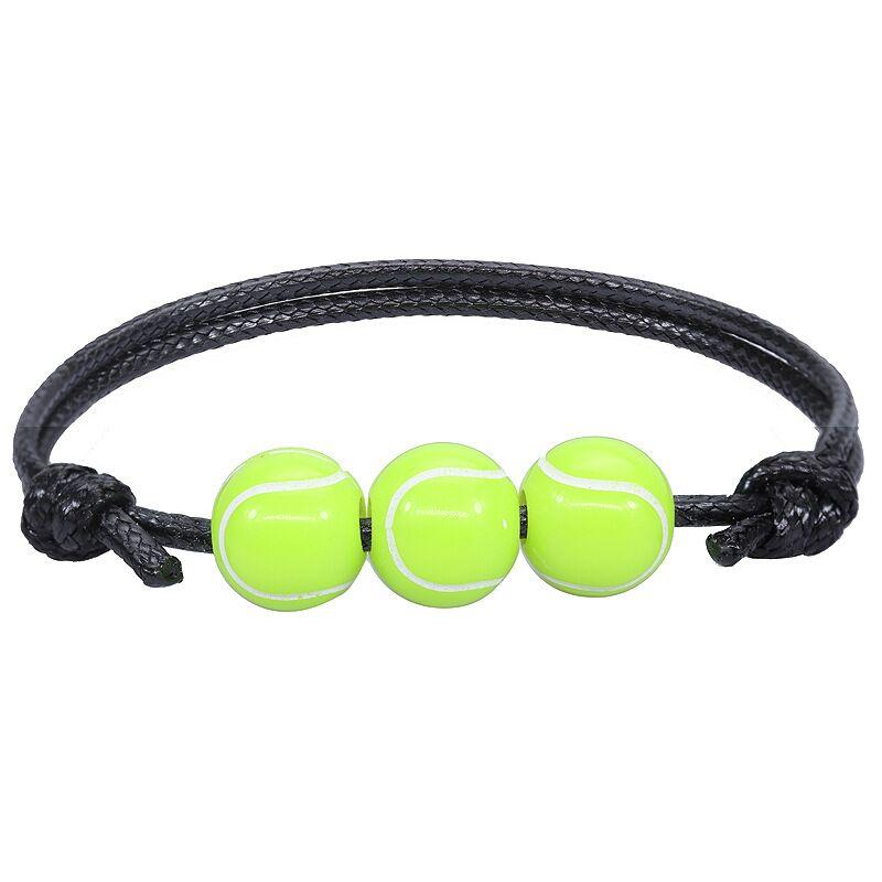 Sport Bracelet Charm Leather for Women Men Lovers Weave Braided Bangle Adjustable Football Basketball Baseball Ball Jewelry